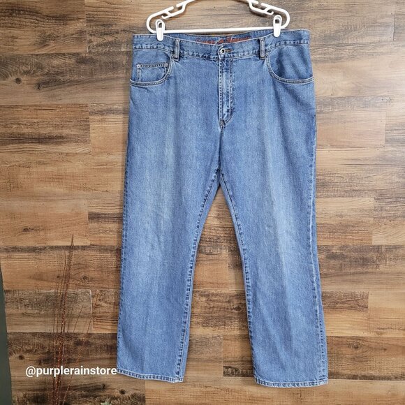 Vtg Tommy Bahama Easy Fit Jeans 40x32 Medium Light Wash Y2K Hipster Preppy - Picture 2 of 12